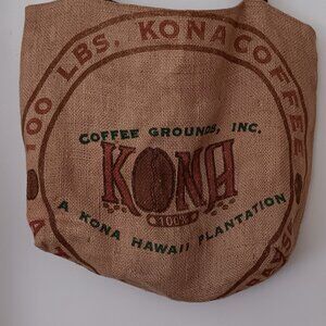 Kona Coffee Burlap Tote Bag